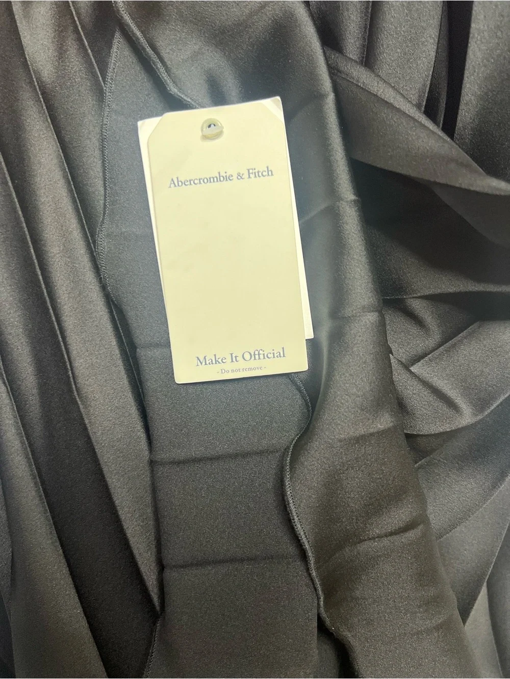 NWT Abercrombie Black Pleated Cut Out Maxi Dress Plunge V Neck Sleeveless Medium